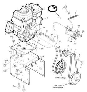 Engine Diagram and Parts List for 627815X85A 2004 Briggs and Stratton Snow Blower